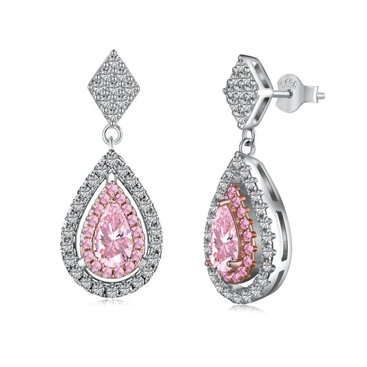 [Love More]Ornate Delicate Water Drop Shape Banquet Earrings