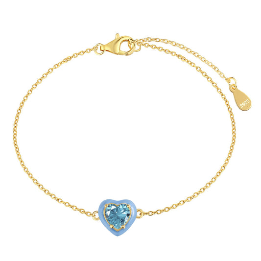 [Love More]Sparkling Romantic Heart Shape Lover Bracelet