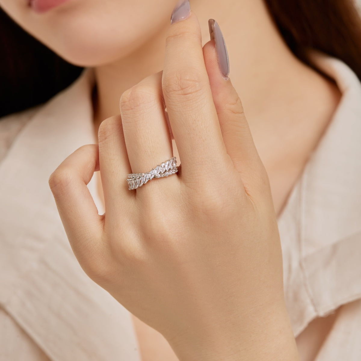 [Love More]Unique Colorful Marquise Cut Daily Ring