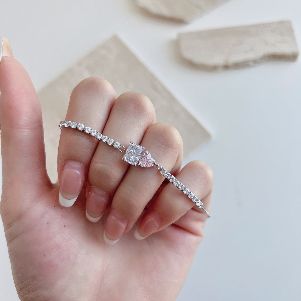 [Love More]Dazzling Unique Multi Shape Lover Bracelet