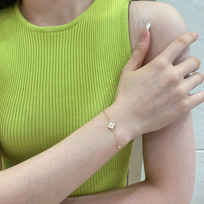 [Love More]Delicate Four Leaf Clover Bracelet