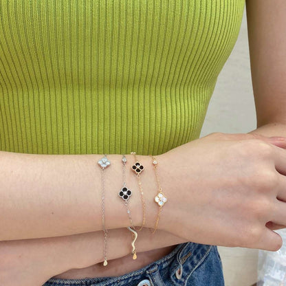 [Love More]Delicate Four Leaf Clover Bracelet