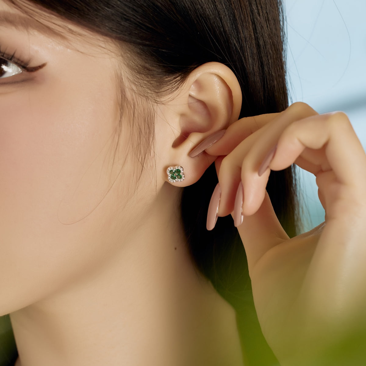[Love More]Four-Leaf Clover Flower Shaped Earrings