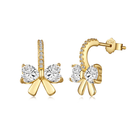 [Love More]Exquisite Earrings With Heart-Shaped Bow Design