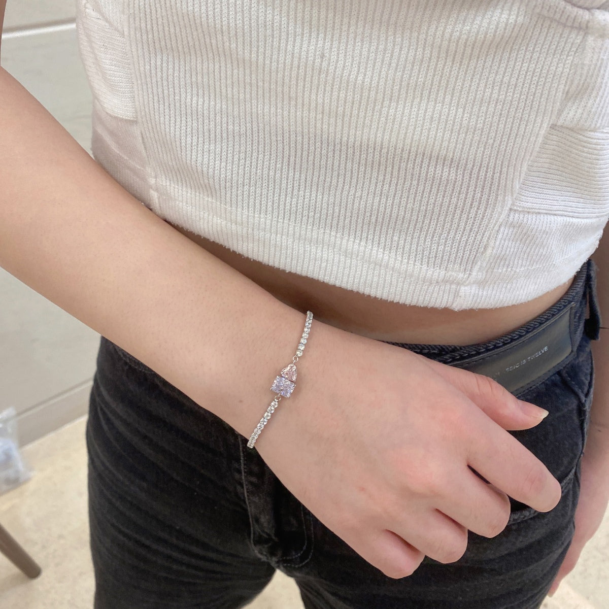 [Love More]Dazzling Unique Multi Shape Lover Bracelet