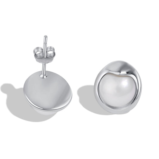 [Love More]Dainty Bread Pearl Earrings
