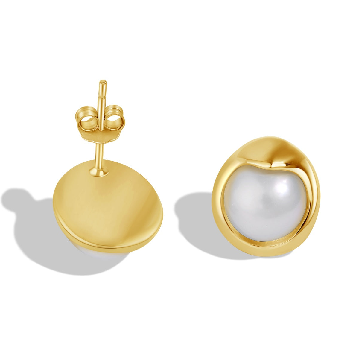 [Love More]Dainty Bread Pearl Earrings