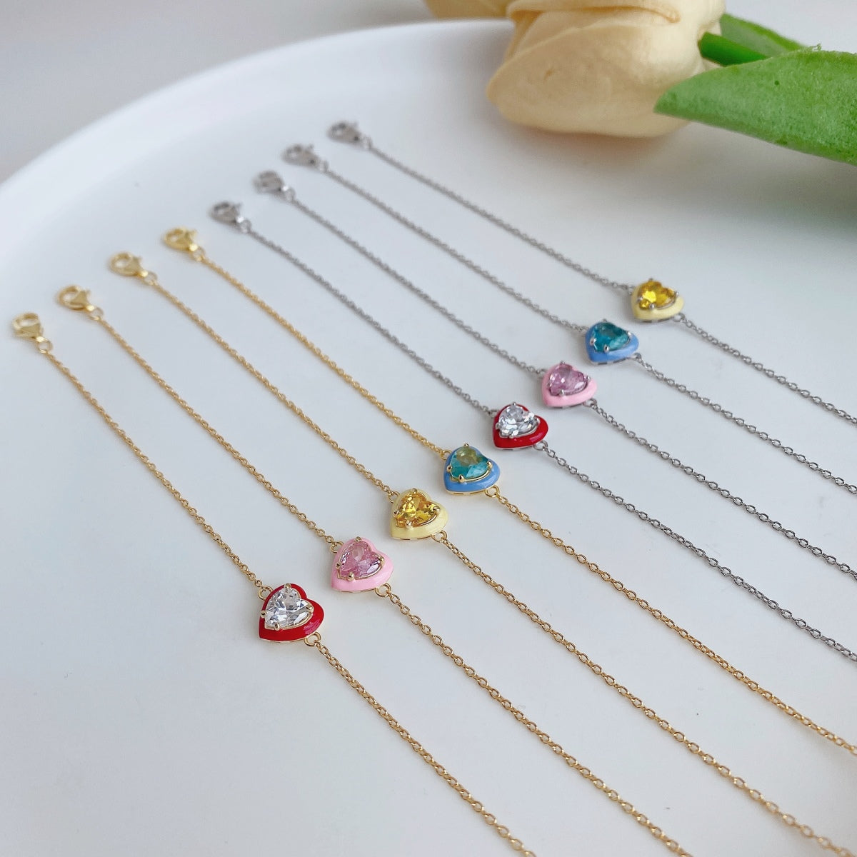 [Love More]Sparkling Romantic Heart Shape Lover Bracelet