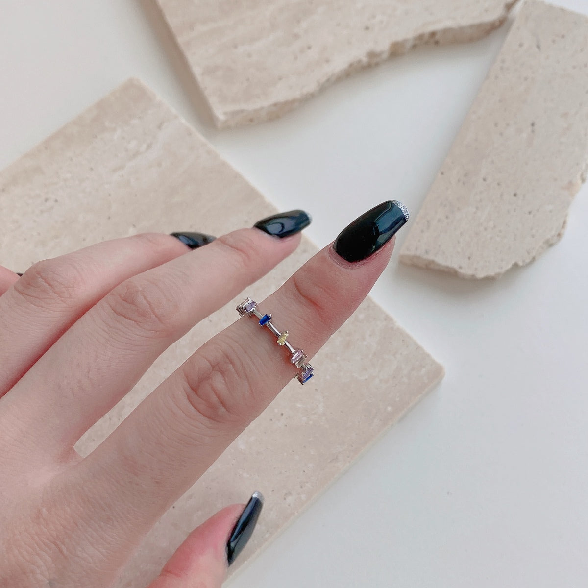 [Love More]Unique Trapezoid Cut Daily Ring