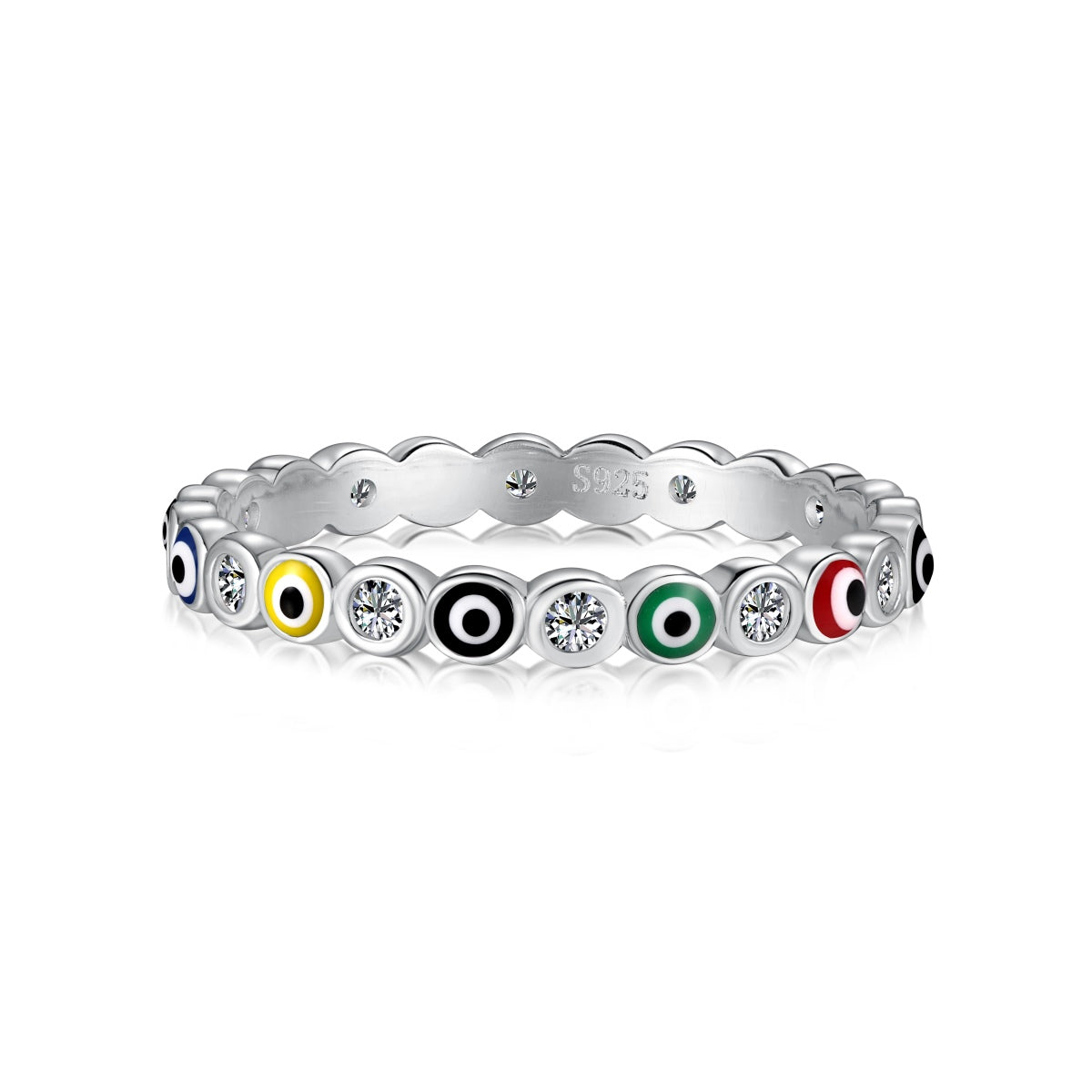 [Love More]Sparkling Vibrant Round Shape Daily Ring