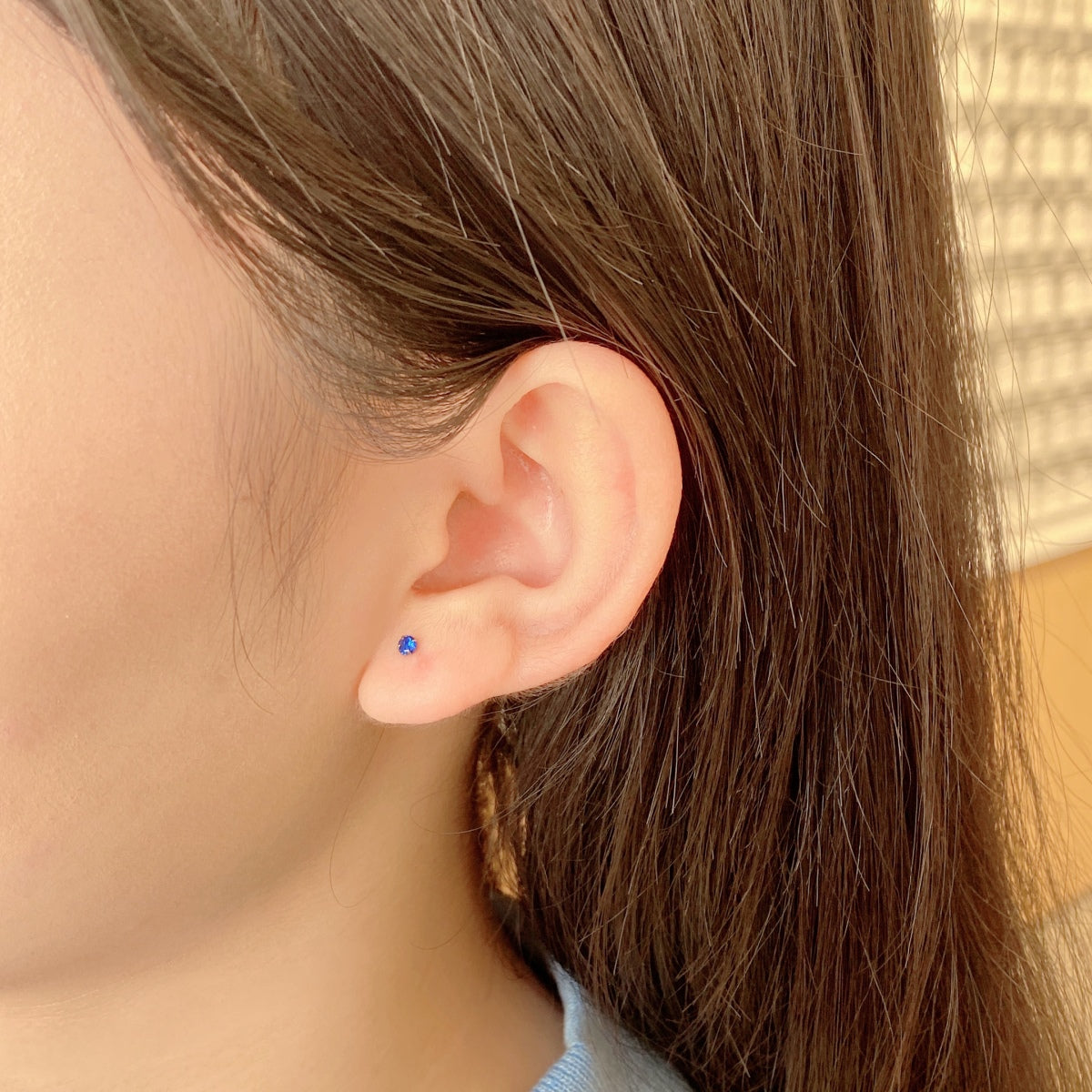 [Love More]Delicate Solitaire Earrings
