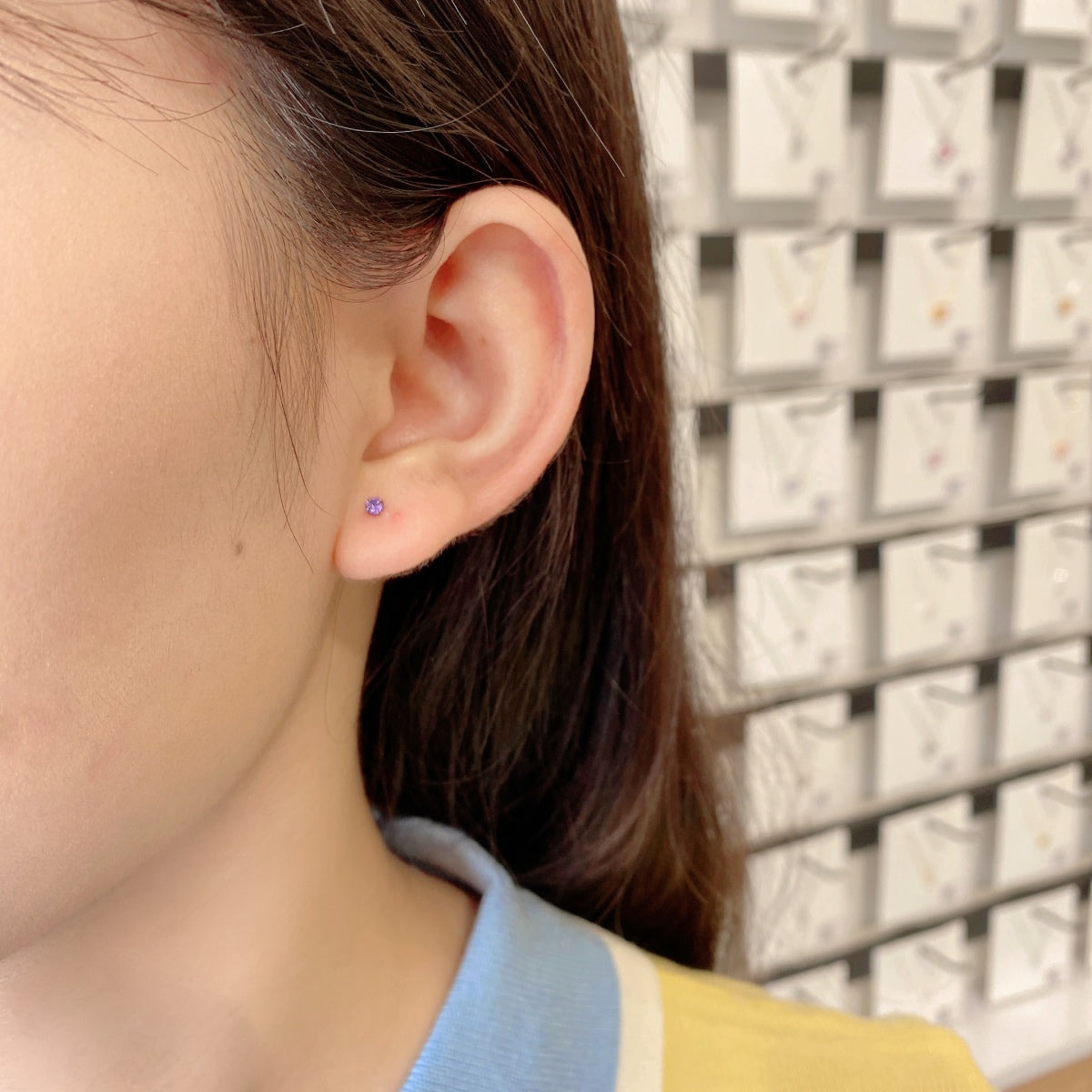 [Love More]Delicate Solitaire Earrings