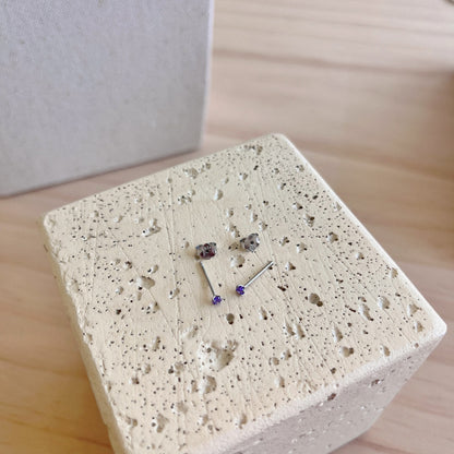 [Love More]Delicate Solitaire Earrings