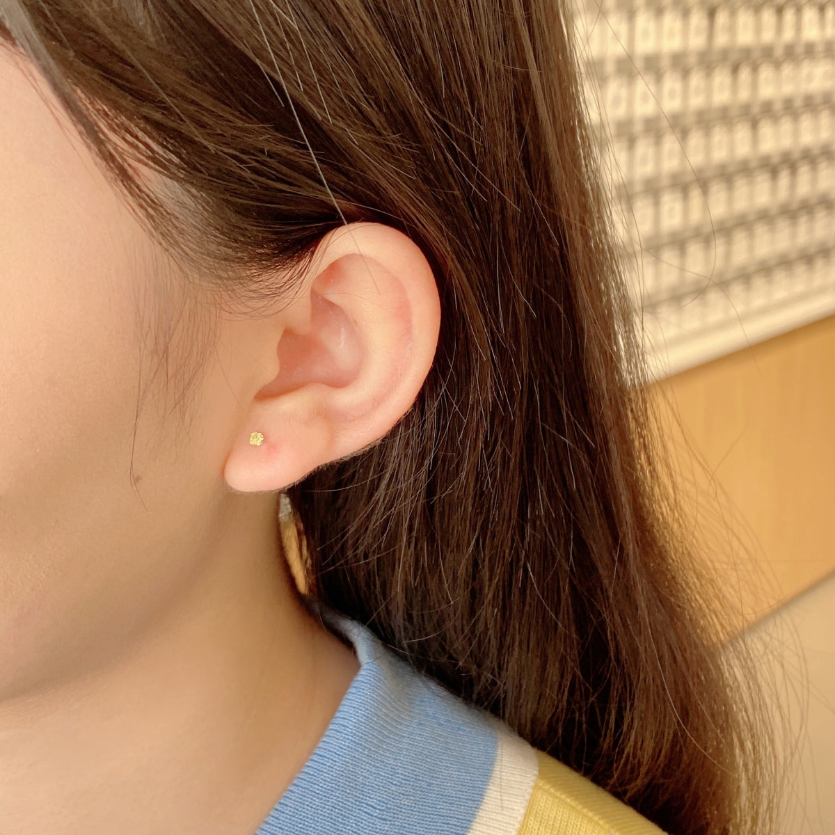 [Love More]Delicate Solitaire Earrings