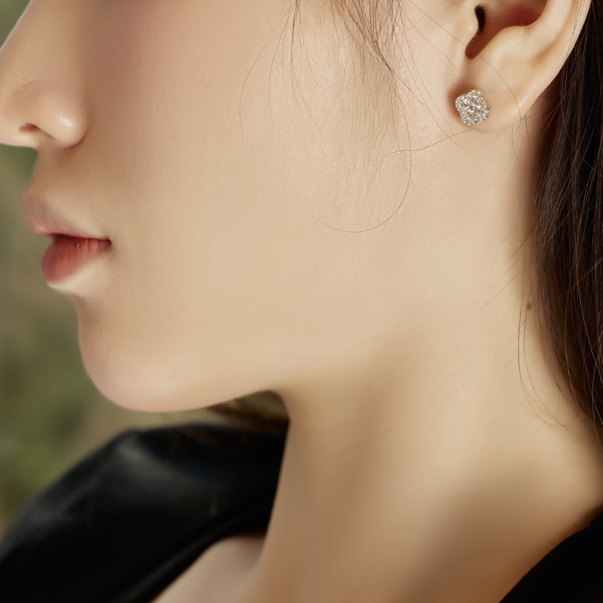 [Love More]Four-Leaf Clover Flower Shaped Earrings