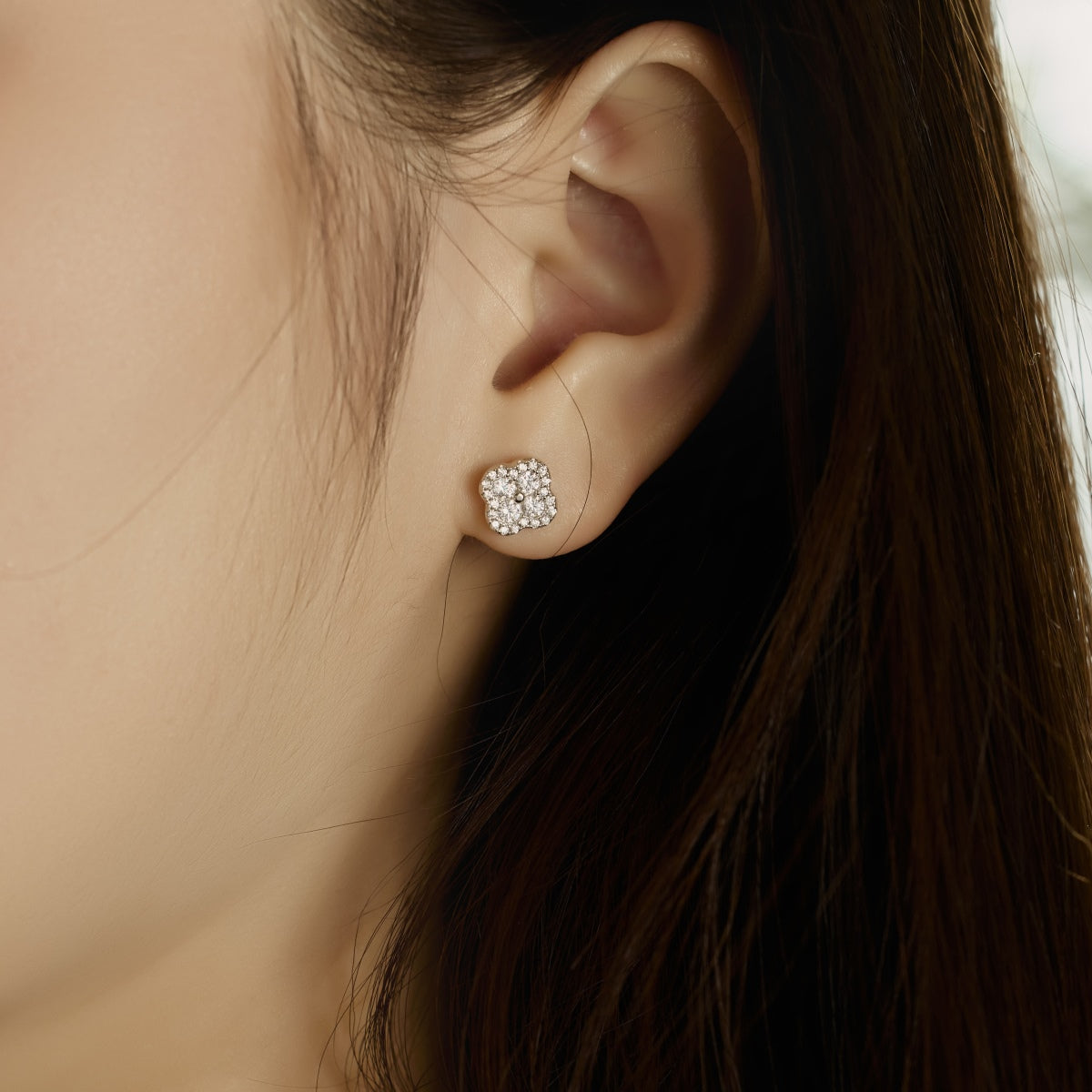 [Love More]Four-Leaf Clover Flower Shaped Earrings