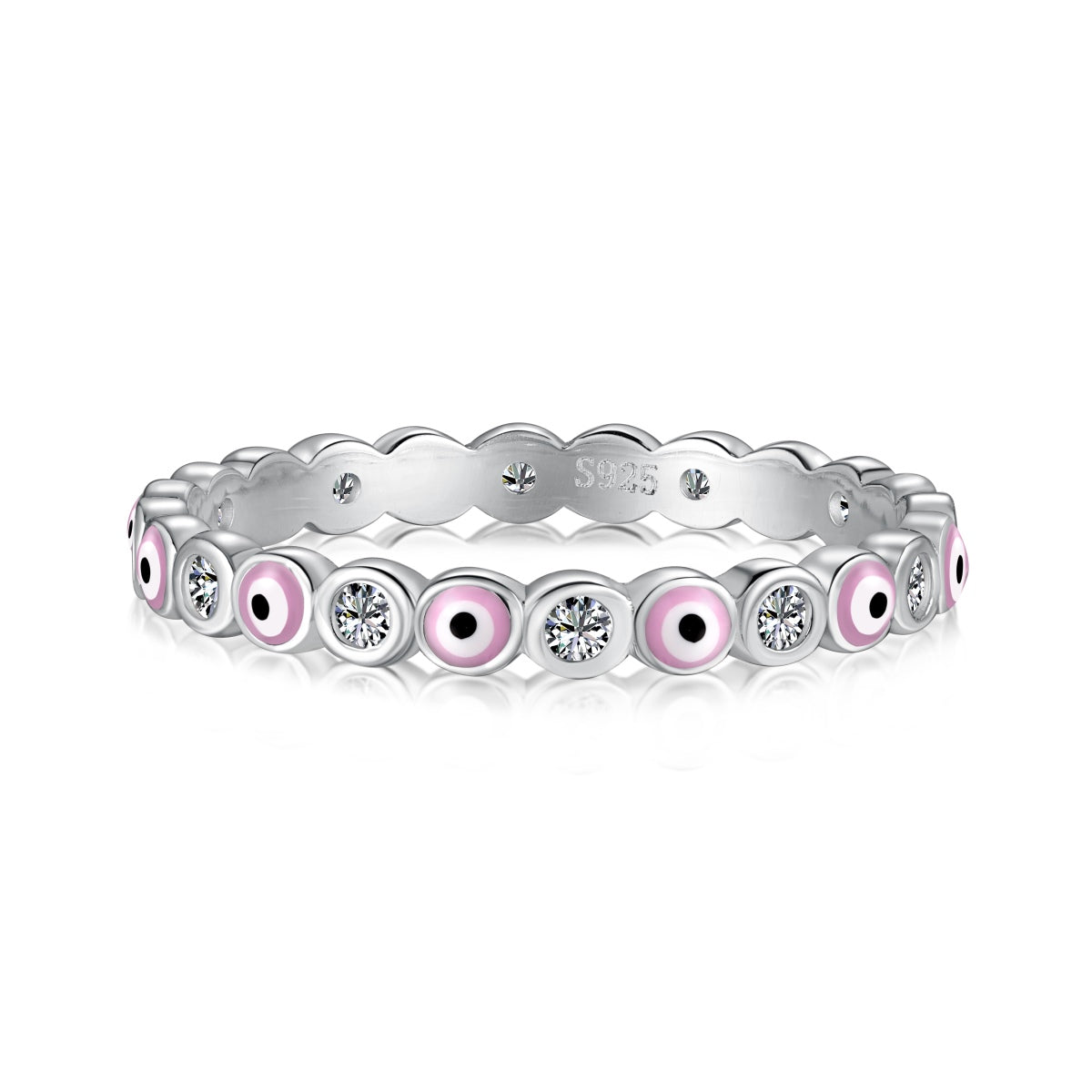 [Love More]Sparkling Vibrant Round Shape Daily Ring