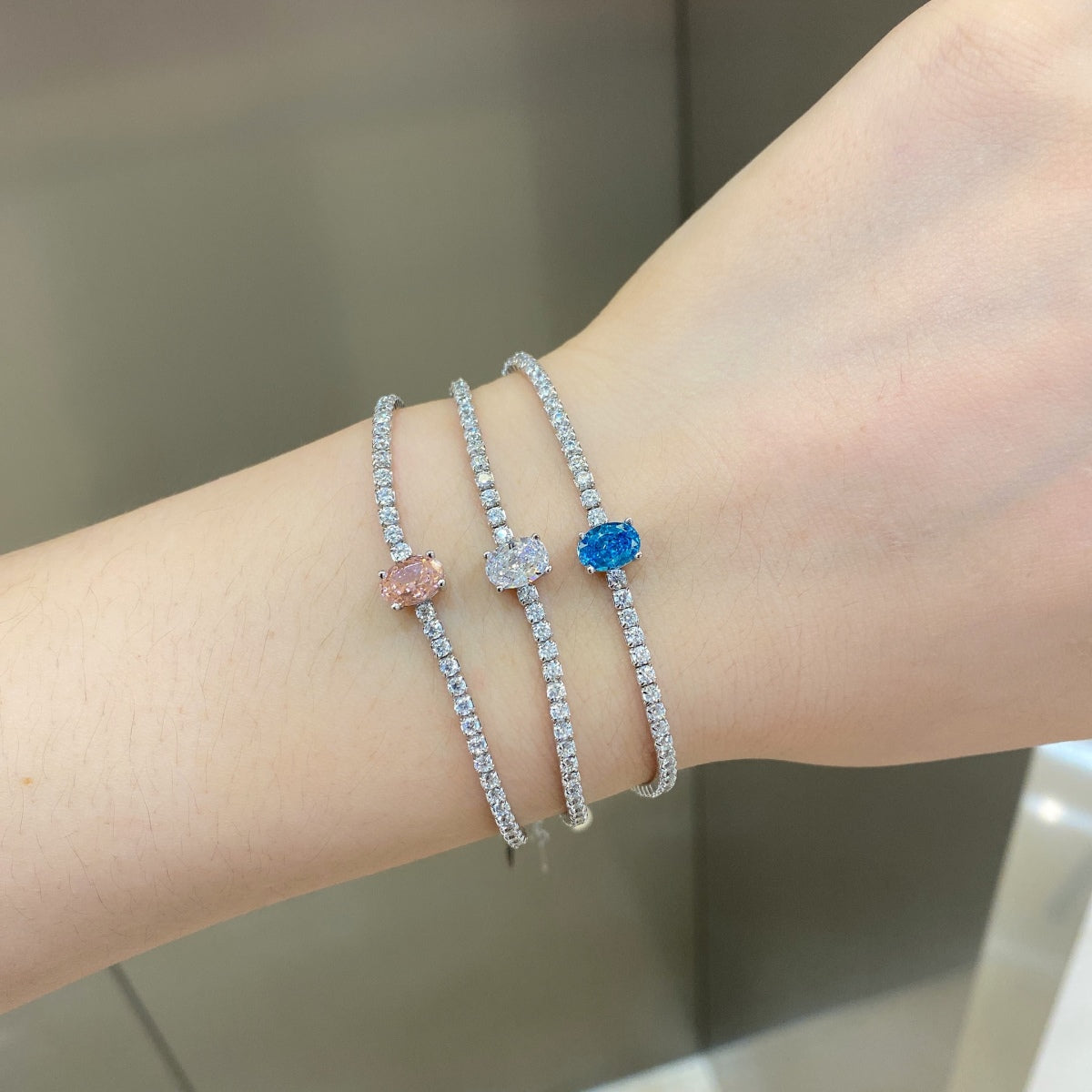 [Love More]0.75 Carat Exquisite Oval Cut Daily Bracelet