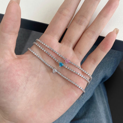 [Love More]0.5 Carat Elegant Romantic Heart Shape Lover Bracelet