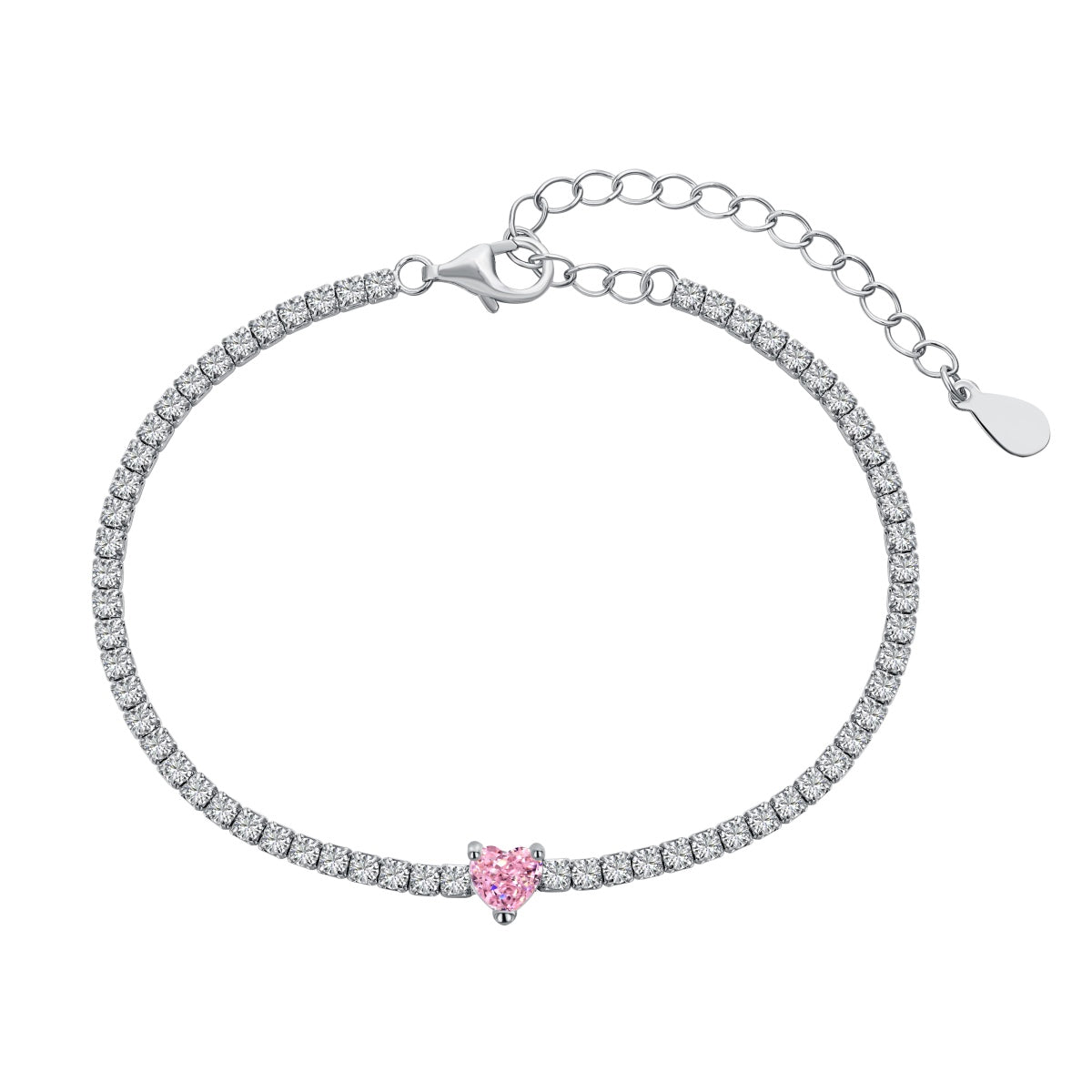[Love More]0.5 Carat Elegant Romantic Heart Shape Lover Bracelet