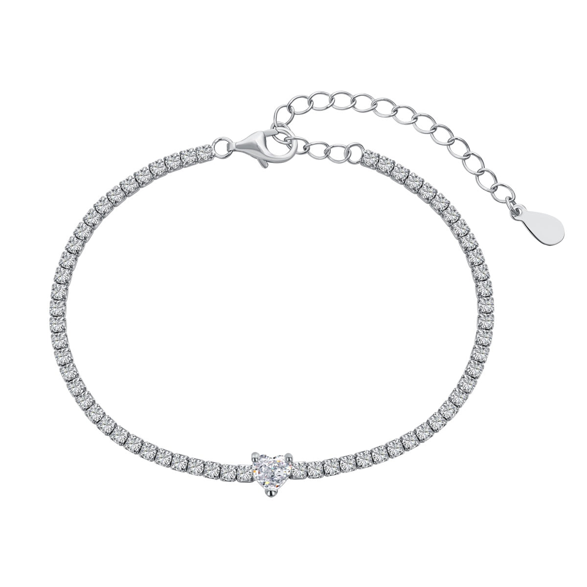 [Love More]0.5 Carat Elegant Romantic Heart Shape Lover Bracelet