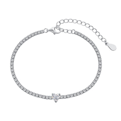 [Love More]0.5 Carat Elegant Romantic Heart Shape Lover Bracelet