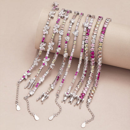 [Love More]Romantic Heart Shape Round Cut Lover Bracelet