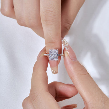 [Love More]4.0 Carat Ornate Enchanting Radiand Cut Banquet Ring