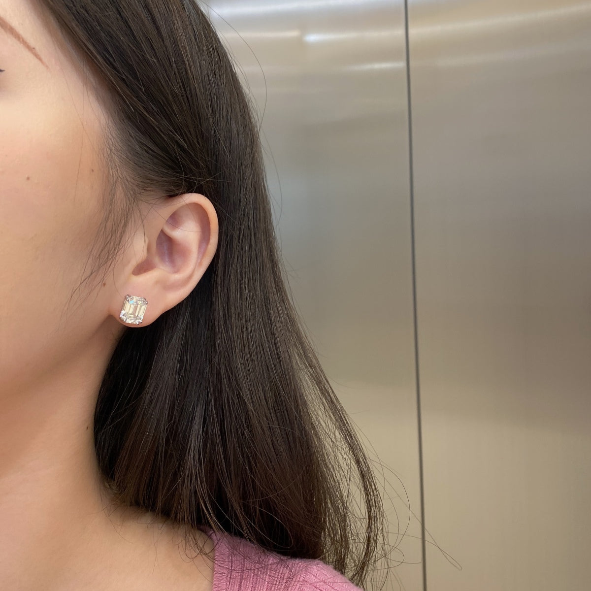[Love More]Dazzling Square Shape Earrings