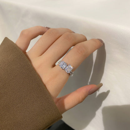 [Love More]2.0 Carat Scintillating Ornate Radiant Cut Party Ring