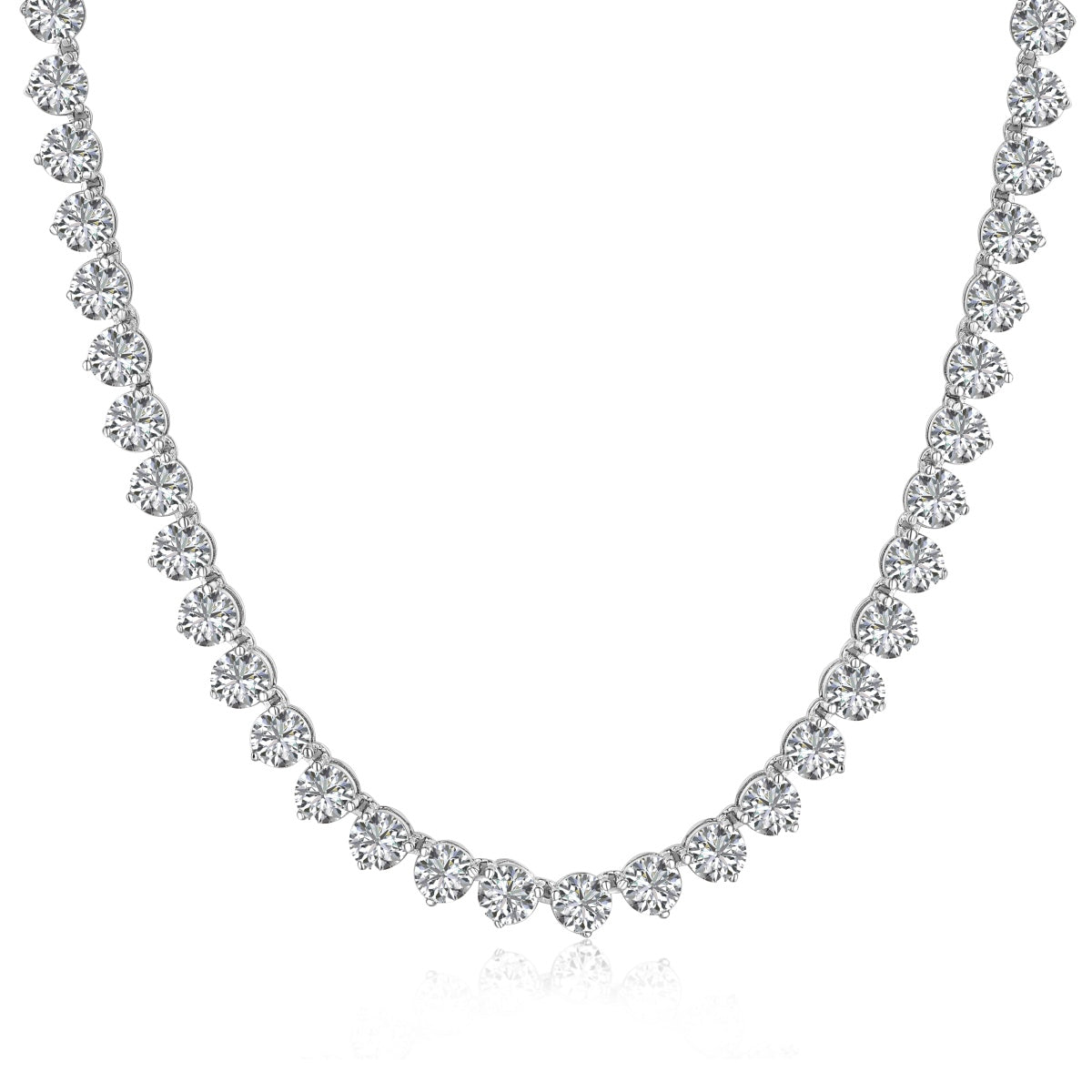 [Love More]Ornate Heart Cut Tennis Necklace