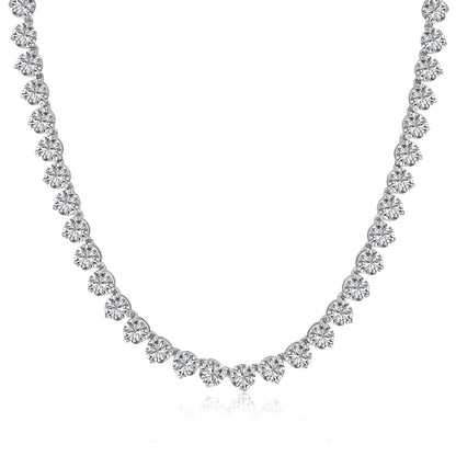 [Love More]Ornate Heart Cut Tennis Necklace