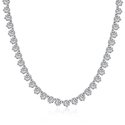 [Love More]Ornate Heart Cut Tennis Necklace