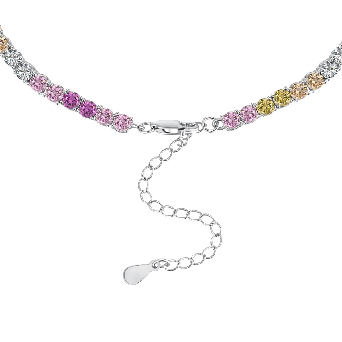 [Love More]Delicate Colorful Tennis Necklace