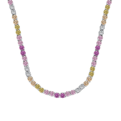 [Love More]Delicate Colorful Tennis Necklace