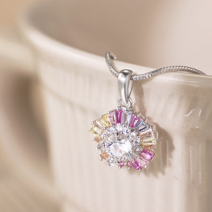 [Love More]Charming Flower Colorful Necklace