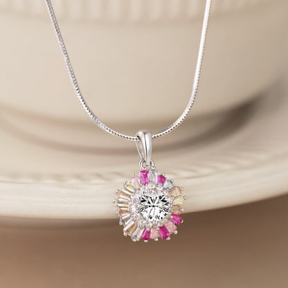 [Love More]Charming Flower Colorful Necklace