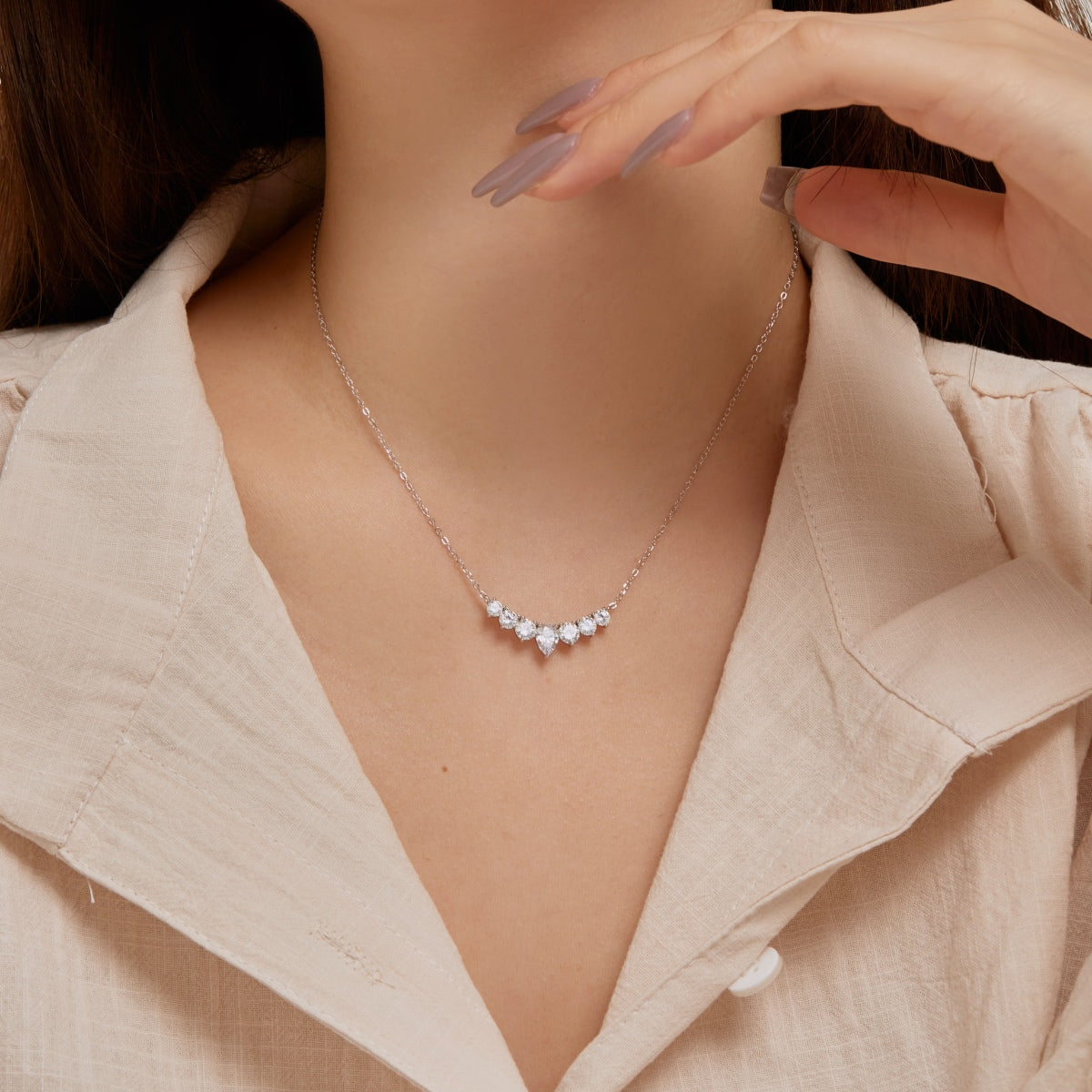 [Love More]Dainty Colorful Heart Necklace