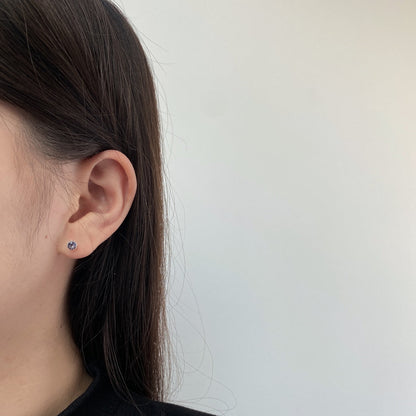 [Love More]Sparkling Colorful Round Shape Earrings
