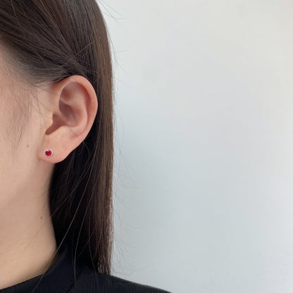 [Love More]Sparkling Colorful Round Shape Earrings
