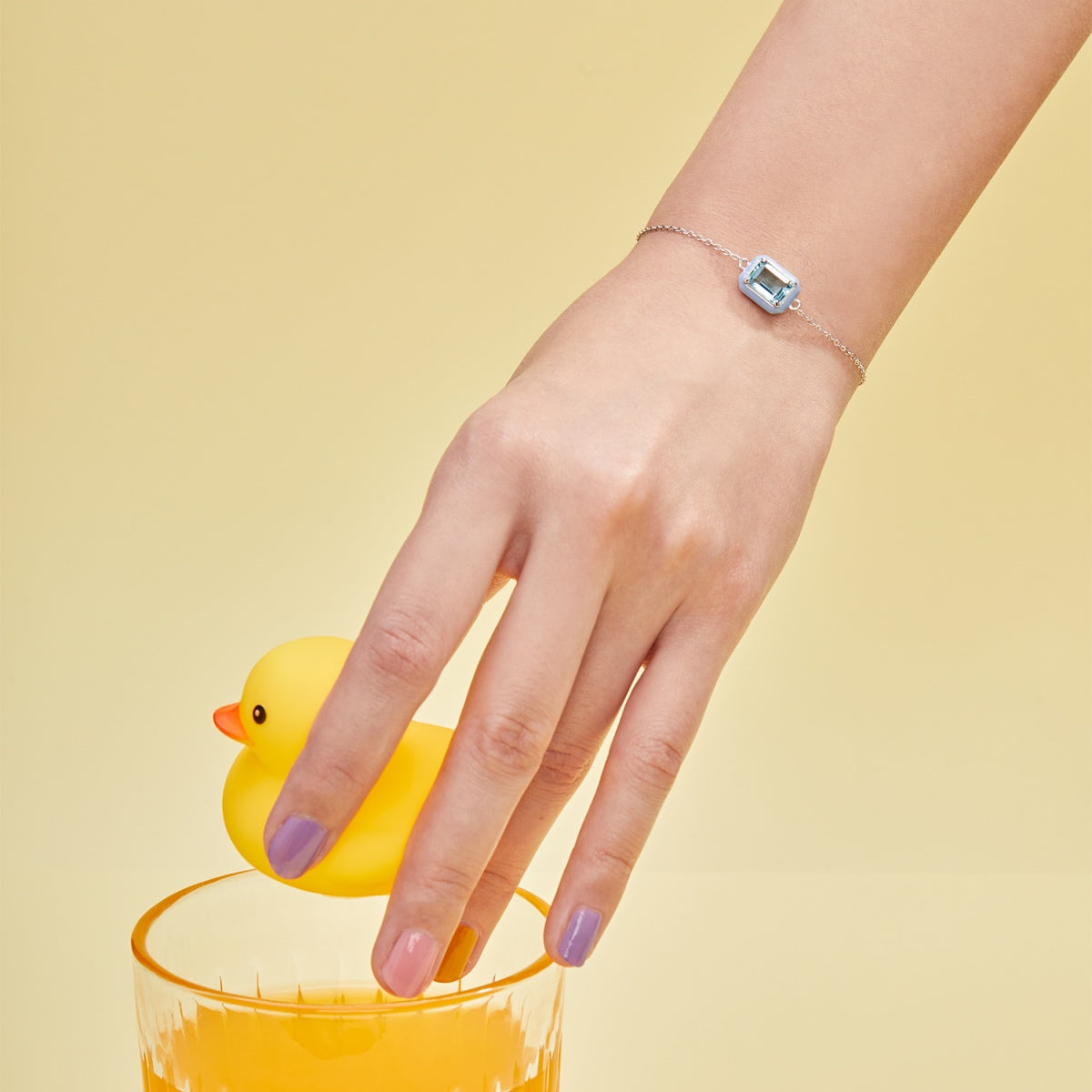 [Love More]2.0 Carat Sparkling Colorful Emerald Cut Daily Bracelet