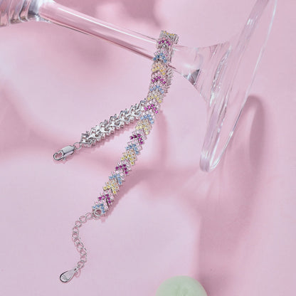 [Love More]Ornate Sparkling Round Cut Party Bracelet