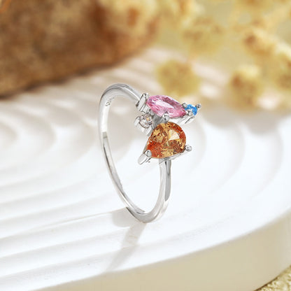 [Love More]Radiant Colorful Multi Cut Daily Ring