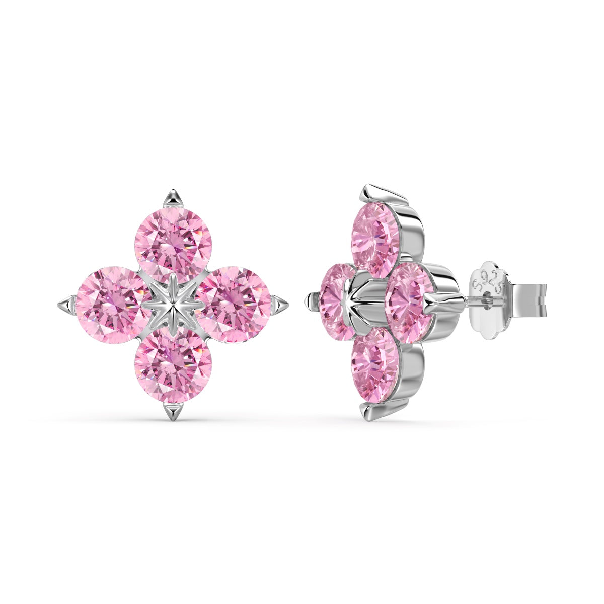 [Love More]Four-Leaf Clover Eight-Pointed Star Earrings