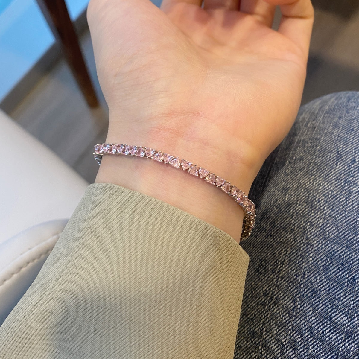[Love More]Dazzling Romantic Heart Shape Lover Bracelet