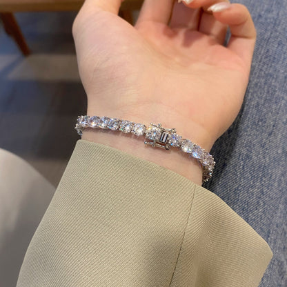 [Love More]Ornate Sparkling Round Cut Wedding Bracelet