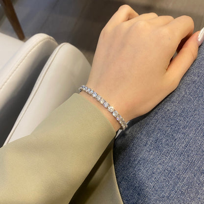 [Love More]Ornate Sparkling Round Cut Wedding Bracelet