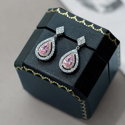 [Love More]Ornate Delicate Water Drop Shape Banquet Earrings