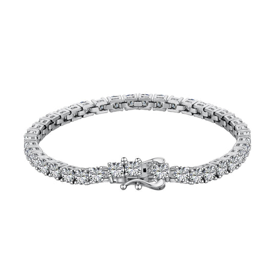 [Love More]Luxurious Ornate Round Cut Tennis Bracelet