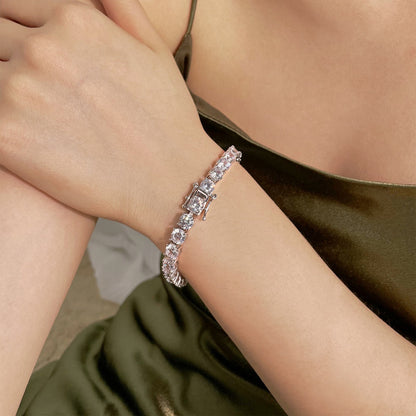 [Love More]0.75 Carat Dazzling Round Cut Wedding Bracelet